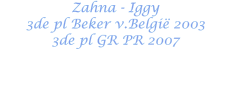 Zahna - Iggy 3de pl Beker v.België 2003 3de pl GR PR 2007